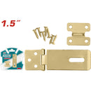 Aldaba portacandado 1.5" Espesor: 20mm x 1.1 mm. Acero Galvanizado. Incluye 7 grapas.