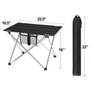Mesa plegable liviana para acampar / bolsa de transporte, 22.5 "x 16.5 x 16''