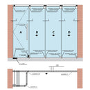 Pivote infer. puerta sist 8900A P/hidraulico carbone Acero inox macizo Vidrio 10-12mm req. saque Sat
