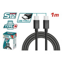Cable USB tipo C a tipo C Longitud. 1m. Ideal para dispositivos. TPTAL