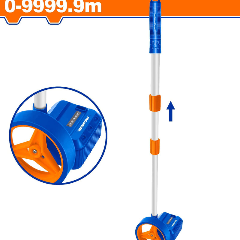 Odómetro de rueda con contador digital. Rango de medición: 0-9999.9m Para medir distancias.