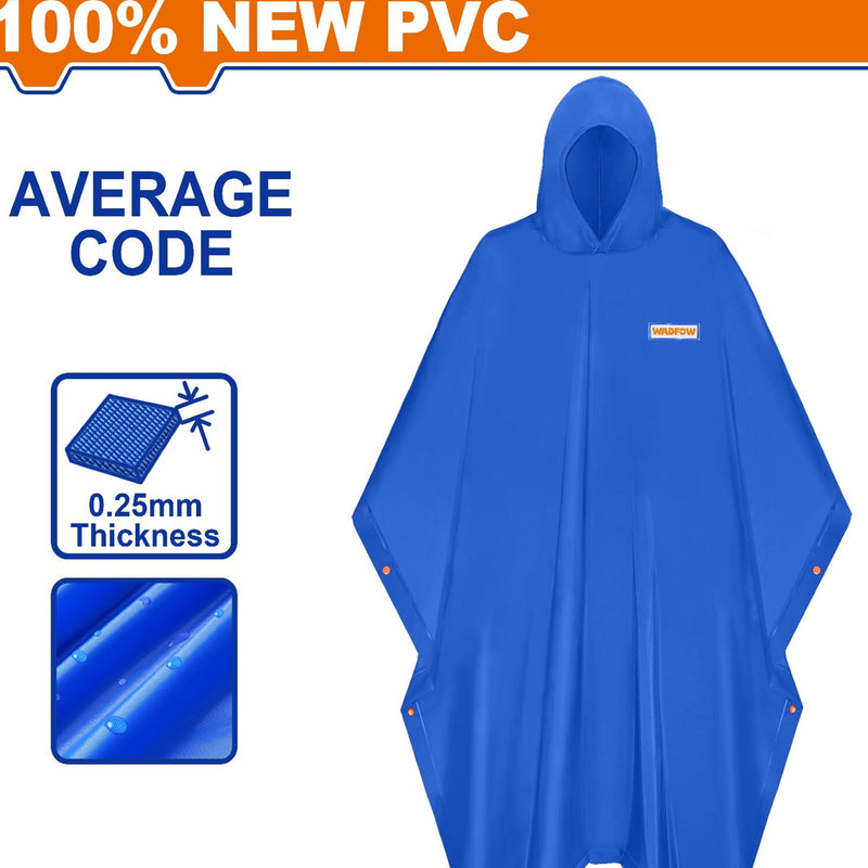 Capote impermeable para lluvia. 100% PVC. Tamaño: 50"x80". Espesor:0.25mm.