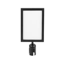 Letrero para poste de control de filas color negro