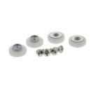 Paquete de 4 ruedas deslizantes de 3/4" para puertas de duchas de vidrio