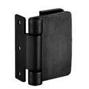 Bisagra para Vidrio Templado a Muro o Perfil. Acabado Negro. Serie Easy Office