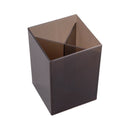 Porta lápiz o lapicero de plástico ahumado, cuadrado, color negro