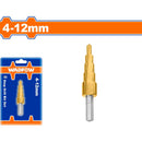 Broca escalonada 4-12mm. Vástago redondo. Pasos: 2mm. Diámetro 6mm.
