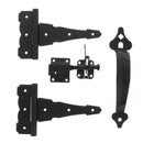 Kit de bisagra decorativa heavy duty color negro con manilla