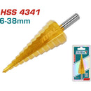 Broca Escalonada. 6-38mm.  Para Metal. Chapado en Titanio.