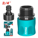 Conector rápido para manguera 3/4" con adaptador de grifo. 2 piezas.