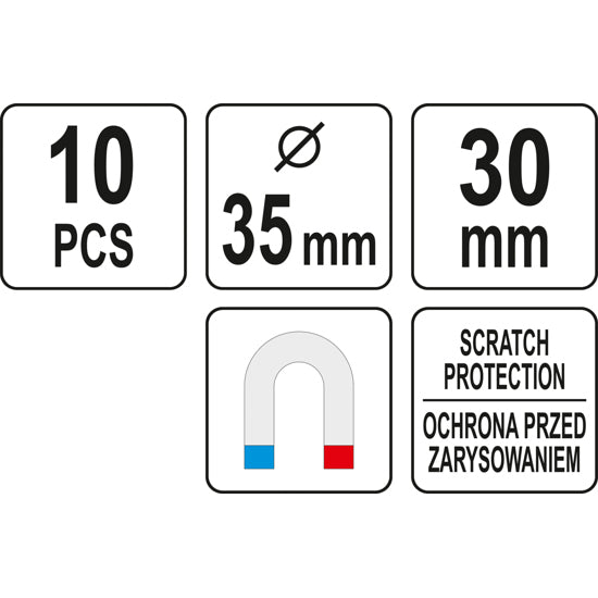 10 pcs de ganchos magneticos de 1 ½â€. Para colgar herramientas