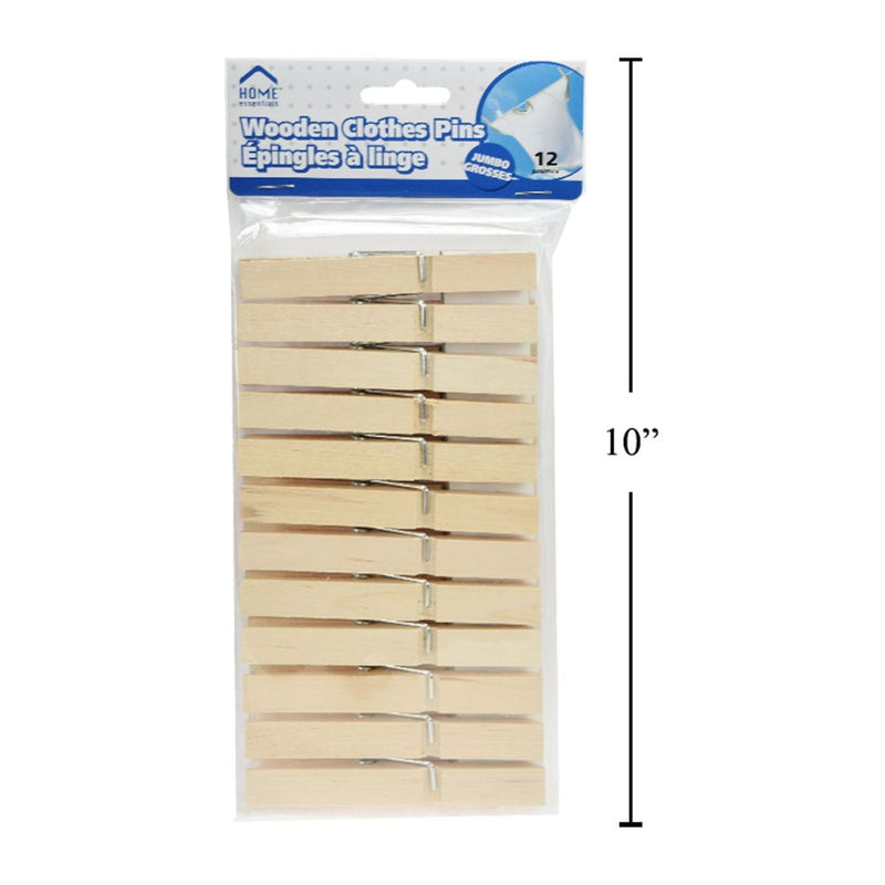 Pinzas ganchos ropa de 12 piezas pbh, 1.4x1.3x10cm tamaño jumbo