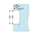 Cerradura cuadrada alta calidad, manija, pistillo a 45, seguro 5 llaves Inox 304 Brill Vid. 10-12mm