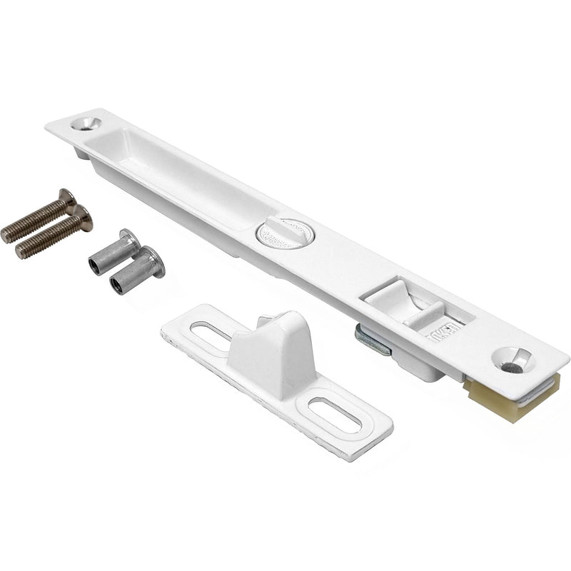 Cierre Embutido Manual para Ventana y Puerta Corredera. Aleacion de Zinc. Incluye Recibidor y Gancho