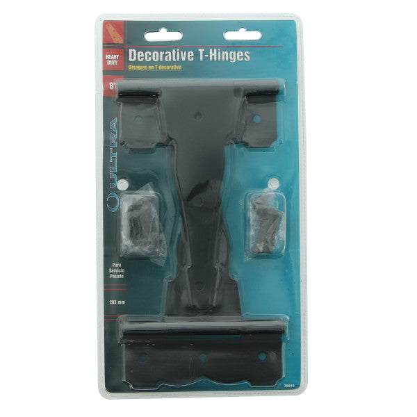 (Par) Bisagras en T decorativas de 8"