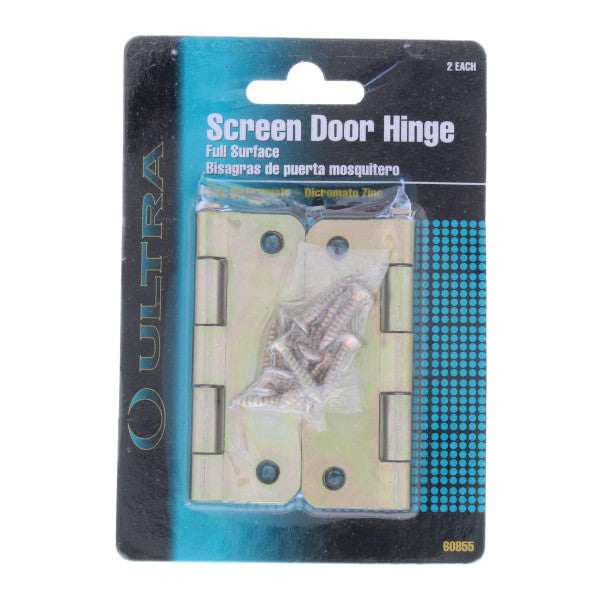 (Par) Bisagras de cromato de zinc de 2" x 3" para puertas mosquiteras