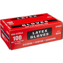 (Caja 100 piezas) Guantes de látex empolvados desechables. Multipropósito. Talla M/L