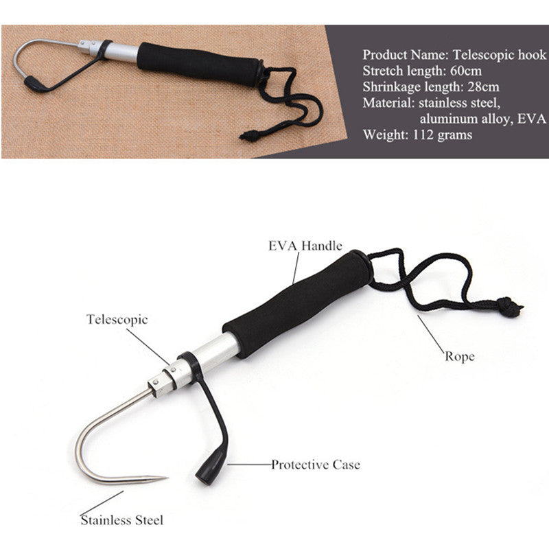 Gancho telescópico de pesca 1.20m