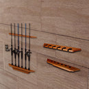 Rack madera de pared para cañas de pescar