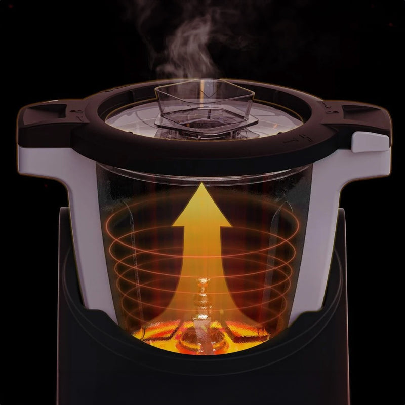 Robot de cocina inteligente 3L Robot Chef Carbone 30 en 1. Cocina 1000 recetas con inteligencia artificial AI