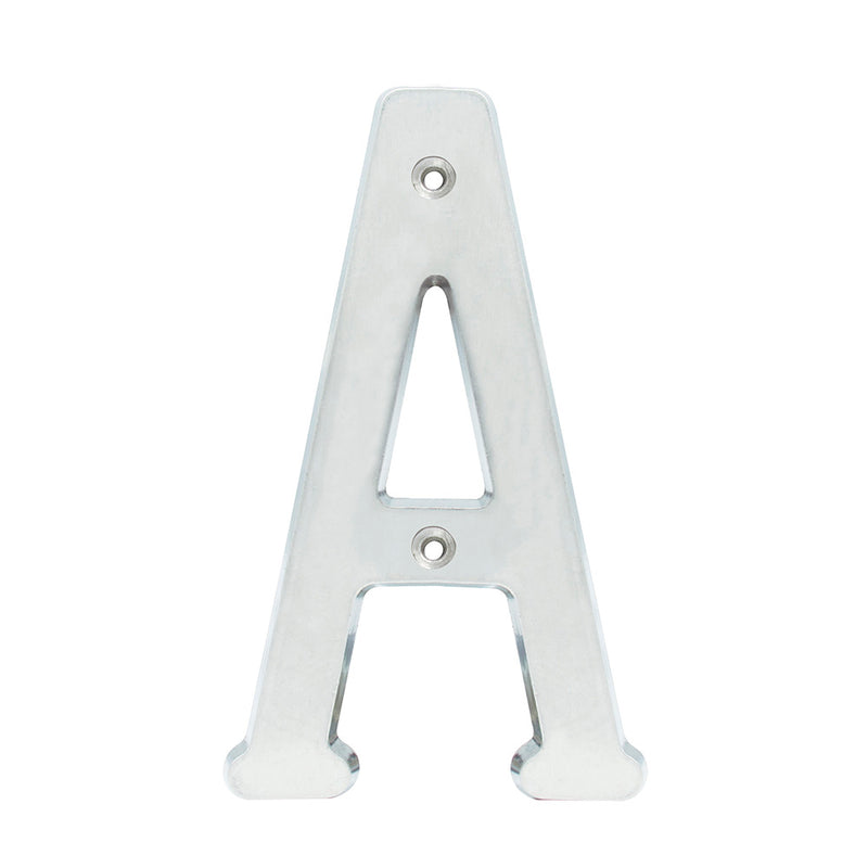 Letra A slim 4" cromo satinado Lock
