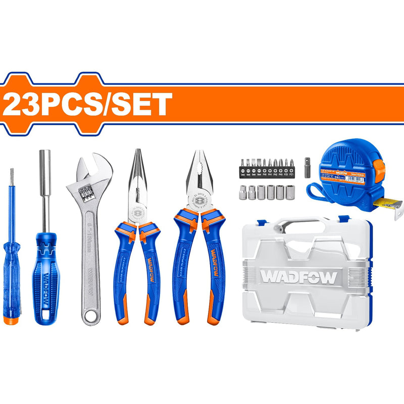 Herramientas Manuales 23 pzs.(Cinta métrica, alicate,destornillador,socket) (Juego)