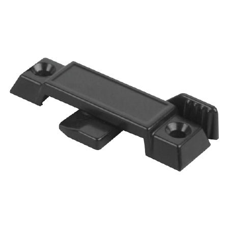 Cierre sencillo de ventana o puerta de aluminio. Incluye recibirdor. Acabado color negro.