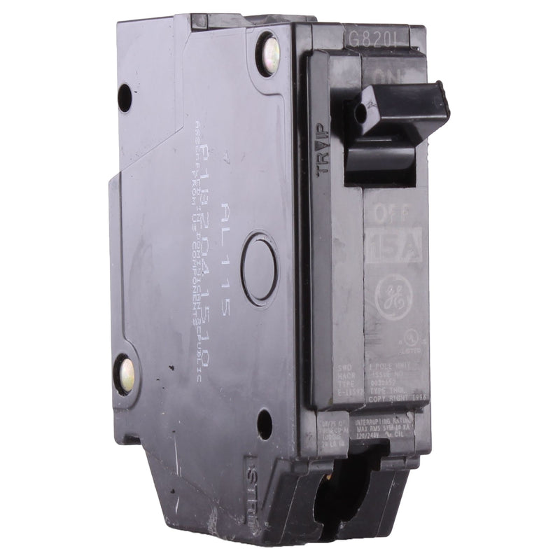 Breaker eléctrico 15 amperios de 1 polo, 120/240 V. General Electric (GE)