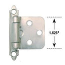 (Par) Bisagras de cierre automático de 1.625" de niquel satinado