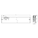 Zocalo sup puerta.80mm inox304macizo 1.2mt recortable No req saques P/8-10-12mm Brill