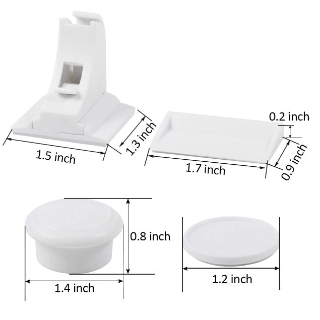 Juego de 4 cerradura magnética para gabinetes, protección de niños.