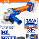 Esmeril Flexible 20V inalámbrica Brushless. 4-1/2". Incluye 2 baterías y un cargador. Esmeriladora angular