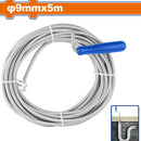 Destapador de Cañería Tubo Flexible 9mmx5m. Acero flexible. Para eliminar desechos en cañería. Destapacaños