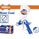 Pistola spray para Pintar 600cc. Boquilla: 1.5mm. Ideal capa base. Presión: 3-4 bar. De aire para compresor