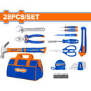 Herramientas Manuales 28 pzas. (alicate,tijera,martillo,destornillador,exacto,cinta, llave) Juego