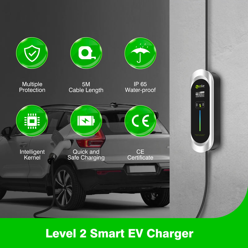Cargador para vehículos eléctricos GBT Nivel 2 Smart 7,4 kW 32A monofásico 230V zencar