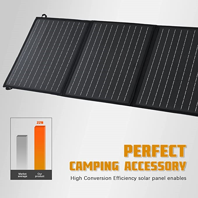 Panel solar generador de energia portatil de 100W y 18V