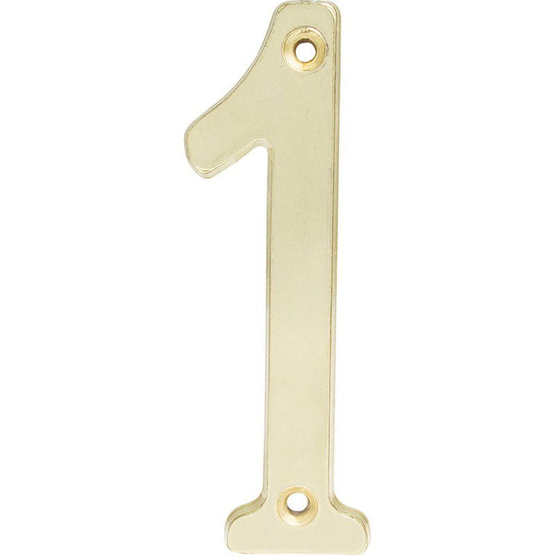Numero 1 slim 4" latón brillante Lock