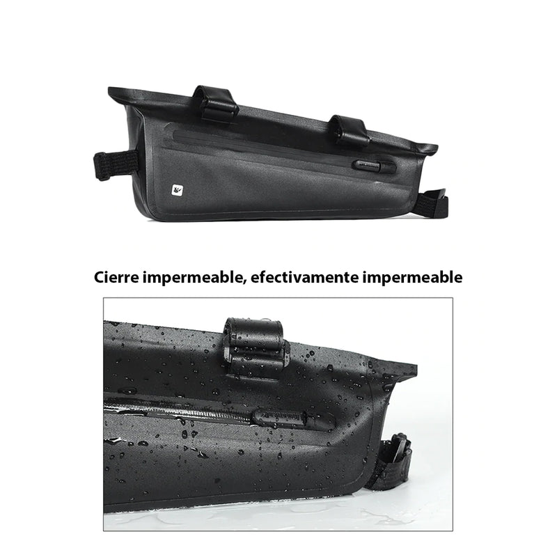 Bolso impermeable para Bicicleta 2.2L, para anclar al tubo central de cuadro Rhinowalk