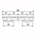 Clip redondo vidrio de 6 a 12 mm . Tipo vidrio-vidrio. 180 grados Acabado Brillante