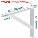 Soportes de repisas 13x20" Esp. 4mm. 6 puntos de fijación. Cap. 320Kg.