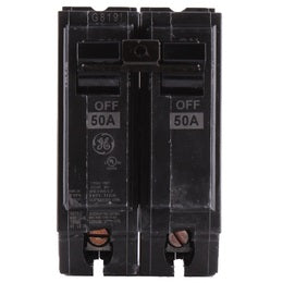 Breaker eléctrico 50 amperios de 2 polos, 120/240 V. General Electric (GE)