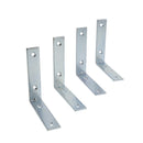 Set de Escuadras de esquina de 90 grados galvanizadas de 3-1/2" x 3/4"