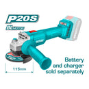 Flexible Inalámbrica 4-1/2" de Batería de Litio 20V. No incluye disco, batería ni cargador.