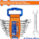 Llaves inglesas de 8 pzas. 6-22mm. Acabado pulido. (Juego)