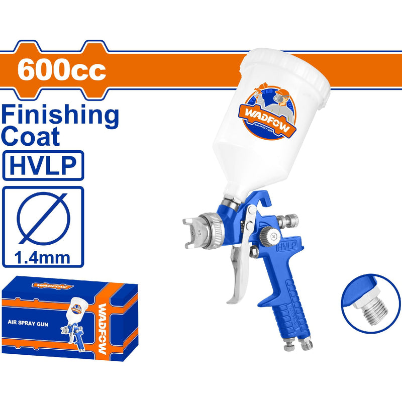 Pistola spray para Pintar 600cc. Boquilla: 1.5mm. Ideal capa base. Presión: 2-3.5 bar. De aire para compresor