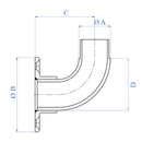 Anclaje lateral para Tubo de 42.4mm.