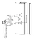 Manilla multipunto para sistema CM75. Acabado blanco. Incluye cilindro y llave.