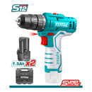 Taladro 12V Nueva generacion S12 de baterias litio 0-400/0-1500rpm. 20NM Mandrill 3/8" sin llave. Co