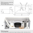 Fregador acero inoxidable 33" x 22" x 10" calibre 16.